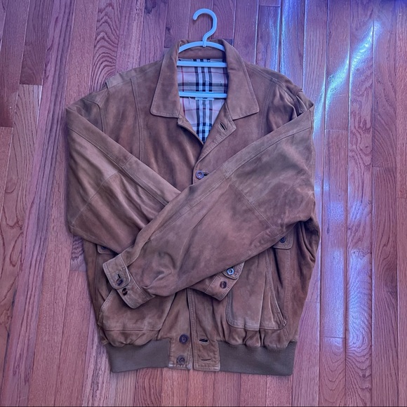 vintage burberry suede jacket